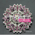 chrysanthemum unique floral crystal brooch